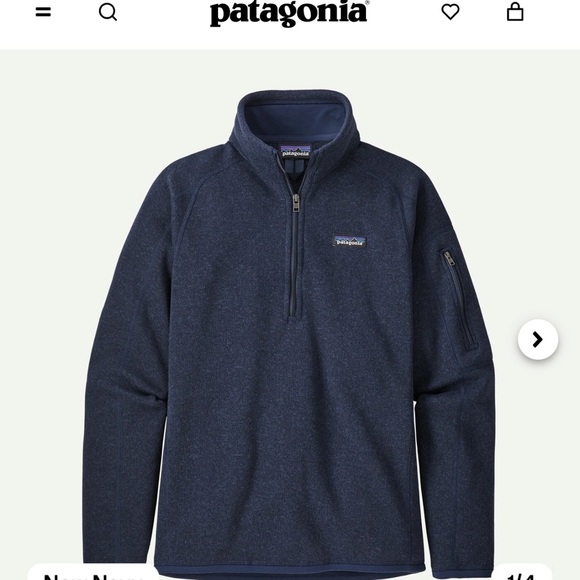 Patagonia Better Sweater Navy Blue Fleece 1/4 Zip Jacket Womens Size Small - Picture 1 of 7